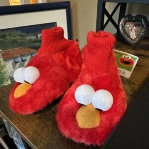 Sesame Street Elmo Puppet Slippers Shoes Padded Toddler Boy/Girl Size: LG 9/10